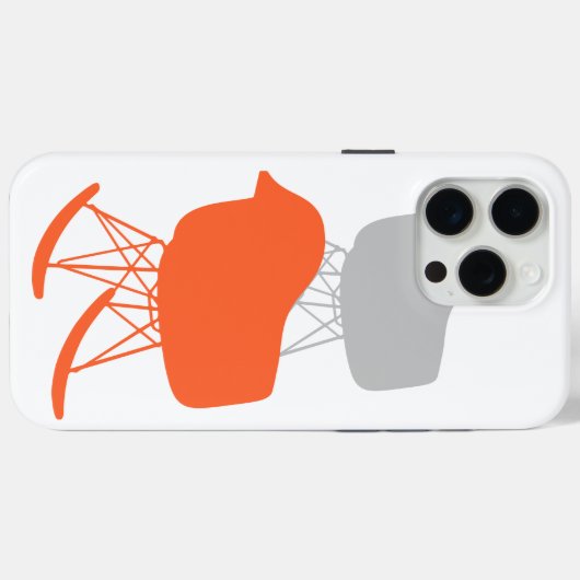 Gray Patroonstoel voor midden-eeuwen Silhouette Case-Mate iPhone Case (Achterkant (horizontaal))