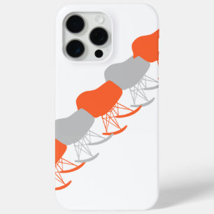 Gray Patroonstoel voor midden-eeuwen Silhouette iPhone 15 Pro Max Hoesje