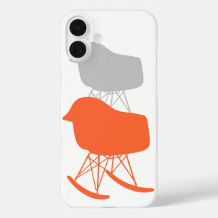 Gray Patroonstoel voor midden-eeuwen Silhouette iPhone 16 Plus Hoesje