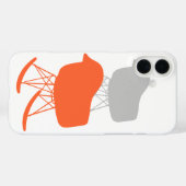 Gray Patroonstoel voor midden-eeuwen Silhouette Case-Mate iPhone Case (Achterkant (horizontaal))