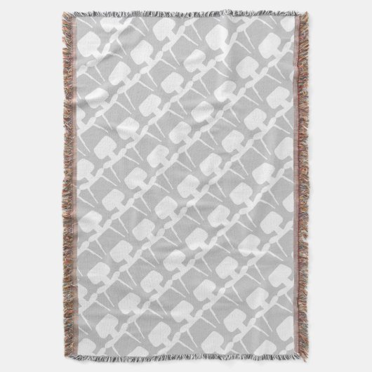 Gray Patroonstoel voor midden-eeuwen Silhouette Deken (Voorkant Verticaal)