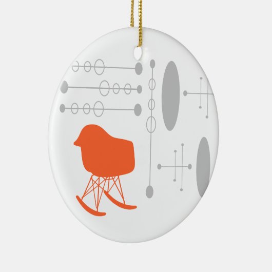 Gray Patroonstoel voor midden-eeuwen Silhouette Keramisch Ornament (Rechts)