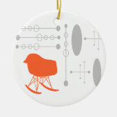 Gray Patroonstoel voor midden-eeuwen Silhouette Keramisch Ornament (Voorkant)