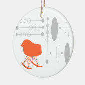 Gray Patroonstoel voor midden-eeuwen Silhouette Keramisch Ornament (Links)