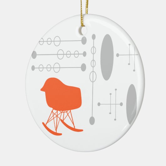 Gray Patroonstoel voor midden-eeuwen Silhouette Keramisch Ornament (Links)