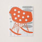 Gray Patroonstoel voor midden-eeuwen Silhouette Legpuzzel (Verticaal)