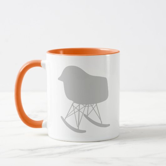 Gray Patroonstoel voor midden-eeuwen Silhouette Mok (Links)