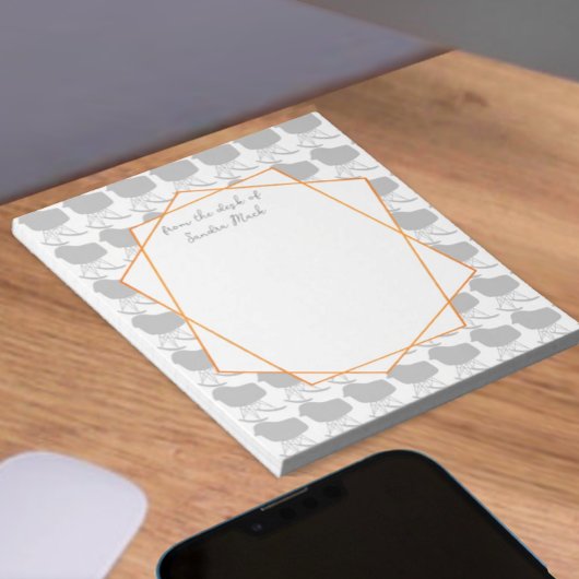 Gray Patroonstoel voor midden-eeuwen Silhouette Notitieblok