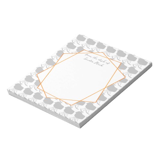 Gray Patroonstoel voor midden-eeuwen Silhouette Notitieblok (Linkerzijde)