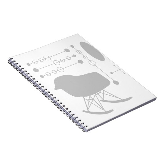 Gray Patroonstoel voor midden-eeuwen Silhouette Notitieboek (Rechterzijde)