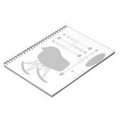 Gray Patroonstoel voor midden-eeuwen Silhouette Notitieboek (Linkerzijde)