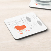 Gray Patroonstoel voor midden-eeuwen Silhouette Onderzetter (Linkerzijde)