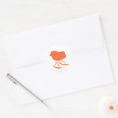 Gray Patroonstoel voor midden-eeuwen Silhouette Ronde Sticker (Envelop)
