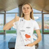 Gray Patroonstoel voor midden-eeuwen Silhouette Standaard Schort