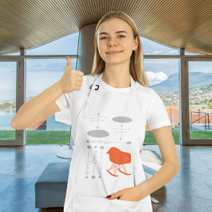 Gray Patroonstoel voor midden-eeuwen Silhouette Standaard Schort