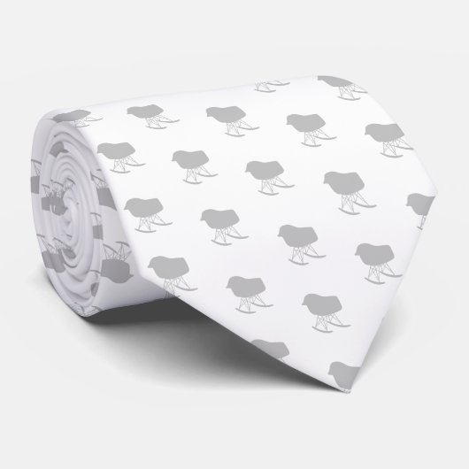 Gray Patroonstoel voor midden-eeuwen Silhouette Stropdas (Opgerold)