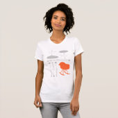 Gray Patroonstoel voor midden-eeuwen Silhouette T-shirt (Voorkant volledig)