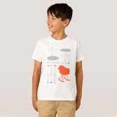 Gray Patroonstoel voor midden-eeuwen Silhouette T-shirt (Voorkant volledig)