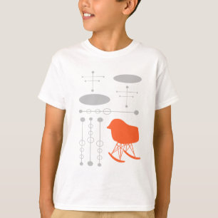 Gray Patroonstoel voor midden-eeuwen Silhouette T-shirt