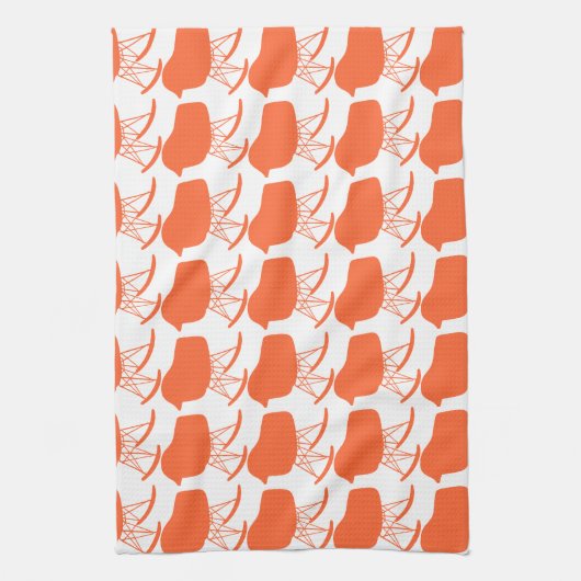 Gray Patroonstoel voor midden-eeuwen Silhouette Theedoek (Verticaal)