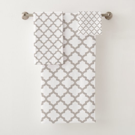 Gray Pattern Bath Towels Set Gift Bad Handdoek (Insitu)