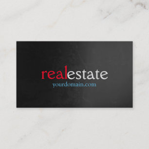 Gray Pattern Real Estate Agent Trendy Professional Visitekaartje