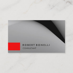 Gray Pattern Red Stripe Consultant Visitekaartje
