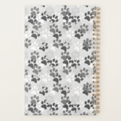 Gray Paw Print Planner (Achterkant)