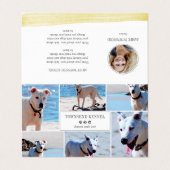 Gray Paw Prints - Foto Collage - Dog Kennel Visitekaartje (Buitenkant ongevouwen)