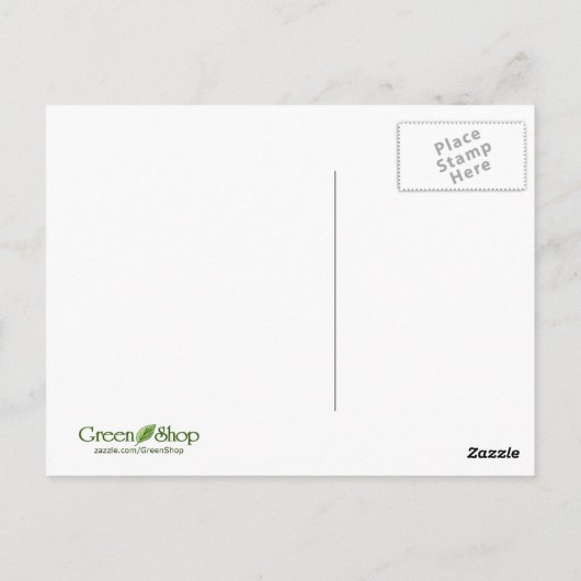 Gray Peace Sign Briefkaart (Achterkant)