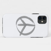 Gray Peace Sign Case-Mate iPhone Case (Achterkant (horizontaal))