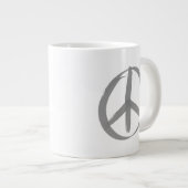Gray Peace Sign Grote Koffiekop (Voorkant rechts)