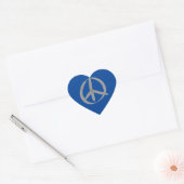 Gray Peace Sign Heart Sticker (Envelop)