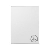 Gray Peace Sign Notitieblok (Linkerzijde)