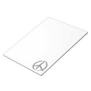Gray Peace Sign Notitieblok