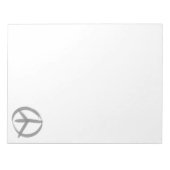 Gray Peace Sign Notitieblok (Voorkant)