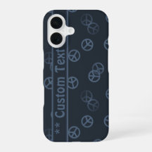 Gray Peace Sign Patroon met aangepaste tekst