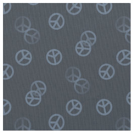 Gray Peace Sign Patroon Stof