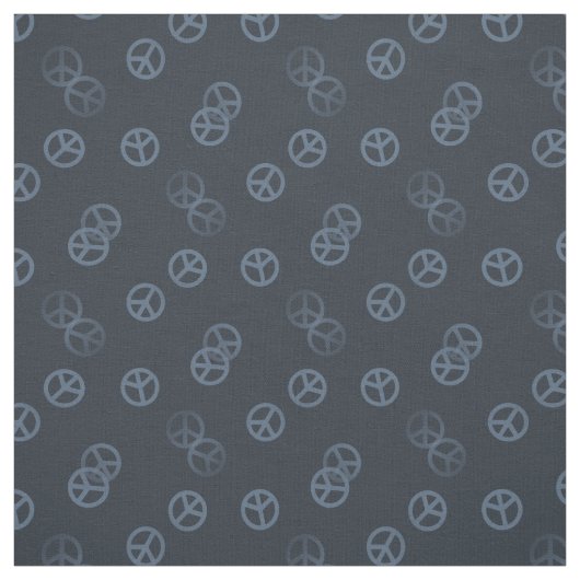 Gray Peace Sign Patroon Stof (Swatch)