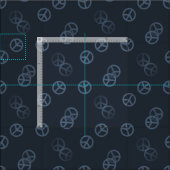 Gray Peace Sign Patroon Stof (Delen)
