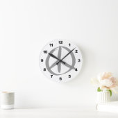 Gray Peace Sign Ronde Klok (Huis)