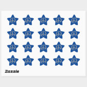 Gray Peace Sign Star Sticker (Vel)