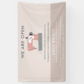 GRAY PEACH PINK SEWWEWMACHINE TAILOR OPENEN SPANDOEK (Verticaal)