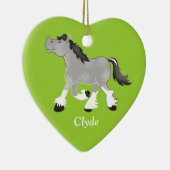Gray Percheron Draft Horse Custom Ornament (Rechts)