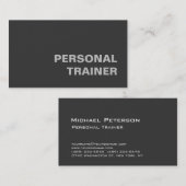Gray Personal Trainer Fitness Aangepast Visitekaartje (Voorkant / Achterkant)