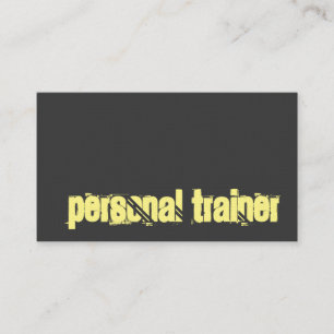 Gray Personal Trainer Fitness - Aangepaste linen Visitekaartje