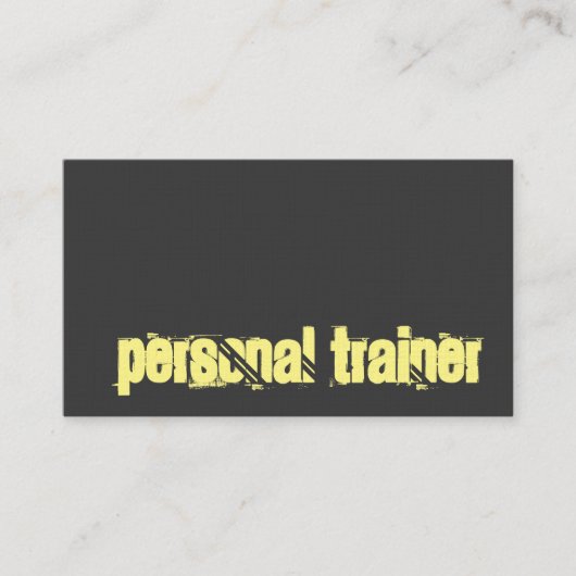 Gray Personal Trainer Fitness - Aangepaste linen Visitekaartje (Voorkant)