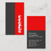 Gray Personal Trainer Fitness Visitekaartje (Voorkant / Achterkant)