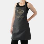 Gray Personalized Apron with Logo Custom Uniform Schort (Insitu)