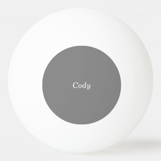 Gray Personalized Ping Pong Ball (Voorkant)